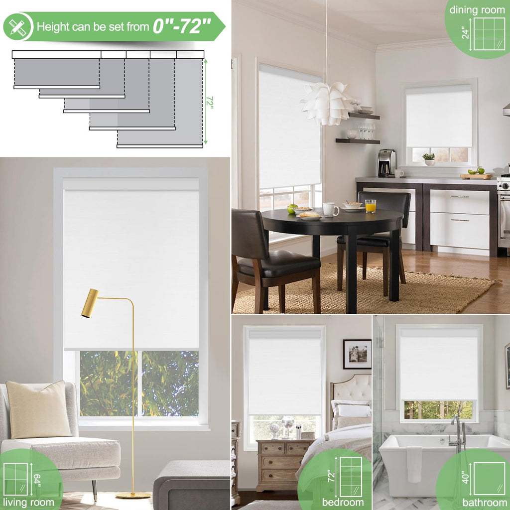 Motorized Blinds with Remote control, Grey