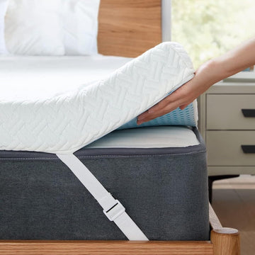 Queen Mattress Topper - 3 Inch Cooling Memory Foam Mattress Pad Made with CertiPUR-US Certified Foam, Bed Topper with