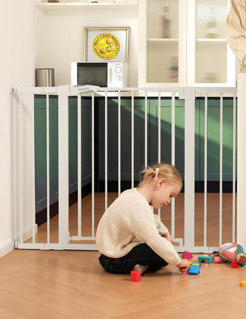 29-43" Baby Gate for Stairs, 36" Tall,, White