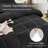 Queen Comforter Set, Ultra-Soft Bed in a Bag Queen 7 Pieces