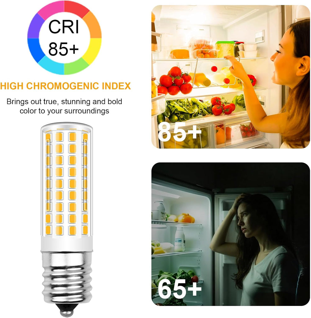 E17 LED Bulbs 6W 120V Warm White 3000K 4-Pack