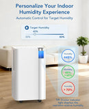 2500 Sq.Ft Dehumidifier for Basement with Drain Hose Max 34 Pints, Dehumidifiers for Home Large Room Bathroom Bedroom