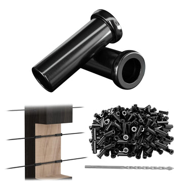 200Pack Black Wood Cable Railing Level Protector Sleeve CR13