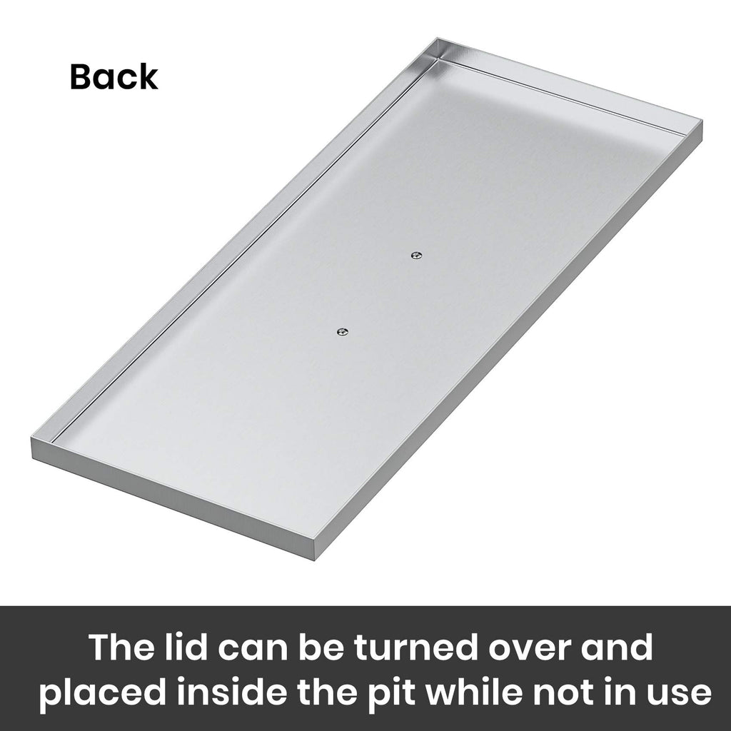 Fire Pit Burner Pan Cover 27" x 11"