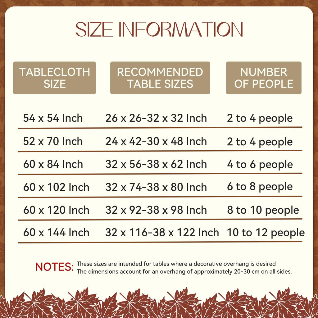 Fall Thanksgiving Rectangle Tablecloth 60 x 120 Inch, Orange