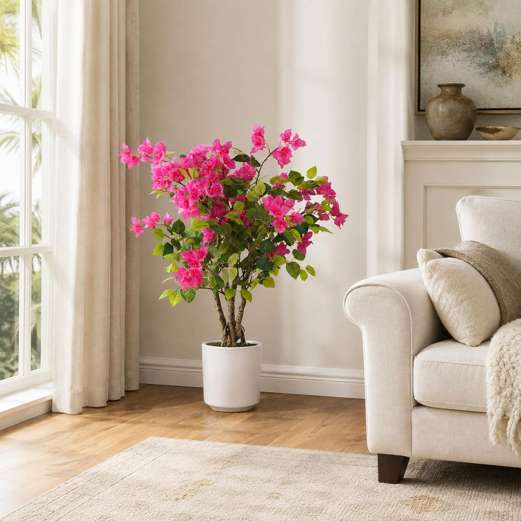 Bougainvillea Tree 2 Pack, 3FT Pink Faux Flowering Plant