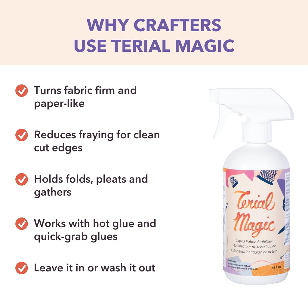 Magic Fabric Stabilizer Spray, 16 oz Spray Bottle