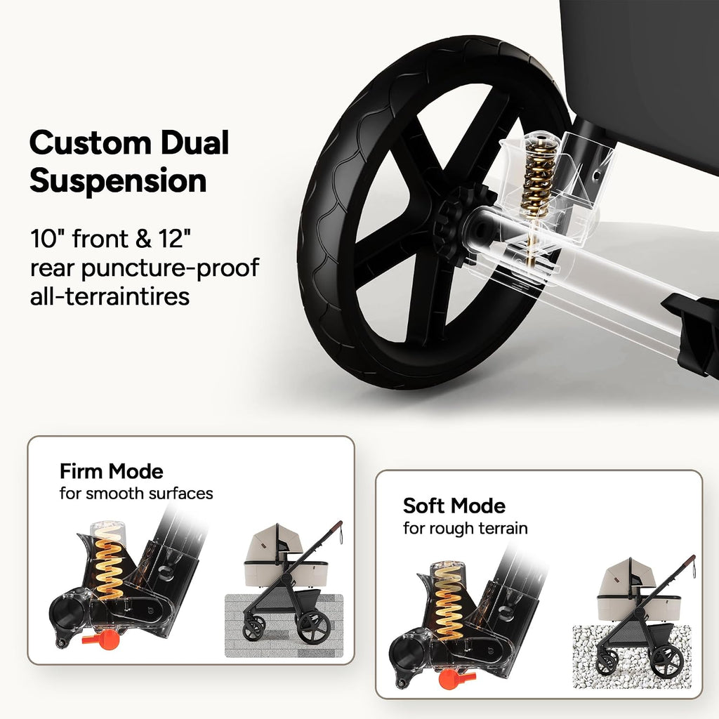 Ultimate 3 Full-Size Stroller with Bassinet, Newborn to Toddler