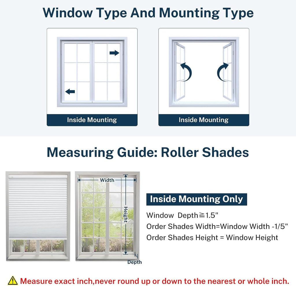 Motorized No Drill Cordless Cellular Shades, 1.5" Smart Electric Honeycomb Blind with Remote Control, Automatic No