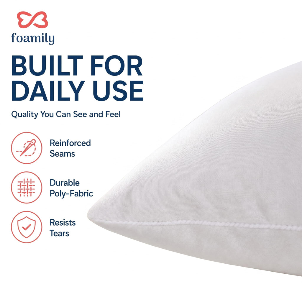 12x20 Lumbar Pillow Inserts, Set of 4, 100% Cotton Cover, 4 Pack