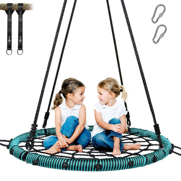 40" Spider Web Saucer Tree Swing for Kids & Adults - Green