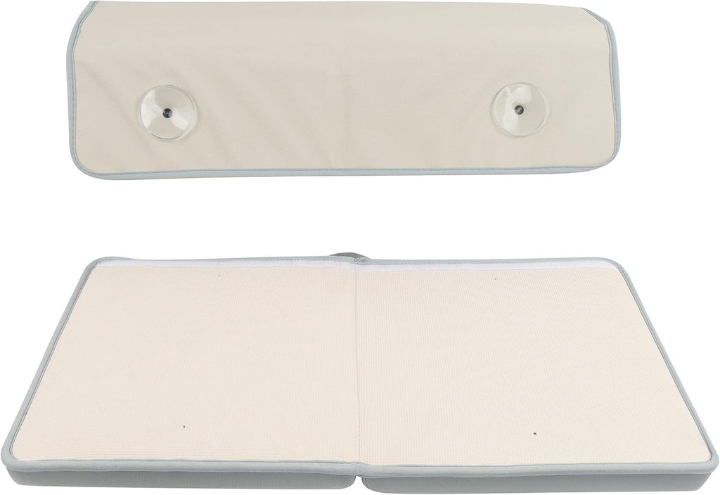 Bath Kneeler and Elbow Rest Pad - Over Tub Foam Bathtub Kneeling Pad with Storage Pockets and Suction Cups 814205
