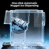 Countertop Nugget Ice Maker, Self-Cleaning Portable Ice Machine, 33 lb/24H, 1.8L Water Tank, 1.5 lb Ice Storage