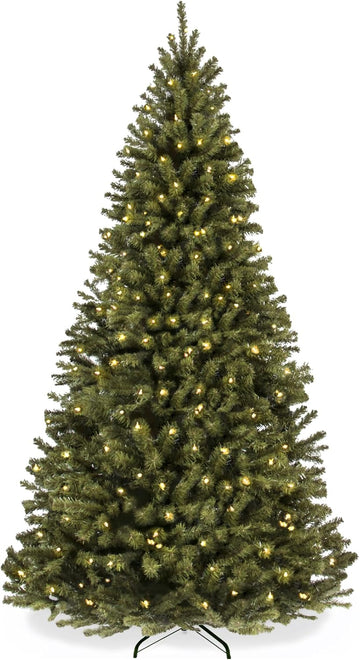 Artificial Christmas Tree with LED Twinkling Lights, Pre-Lit Spruce Realistic Holiday Xmas Décor, 1,300 Lights