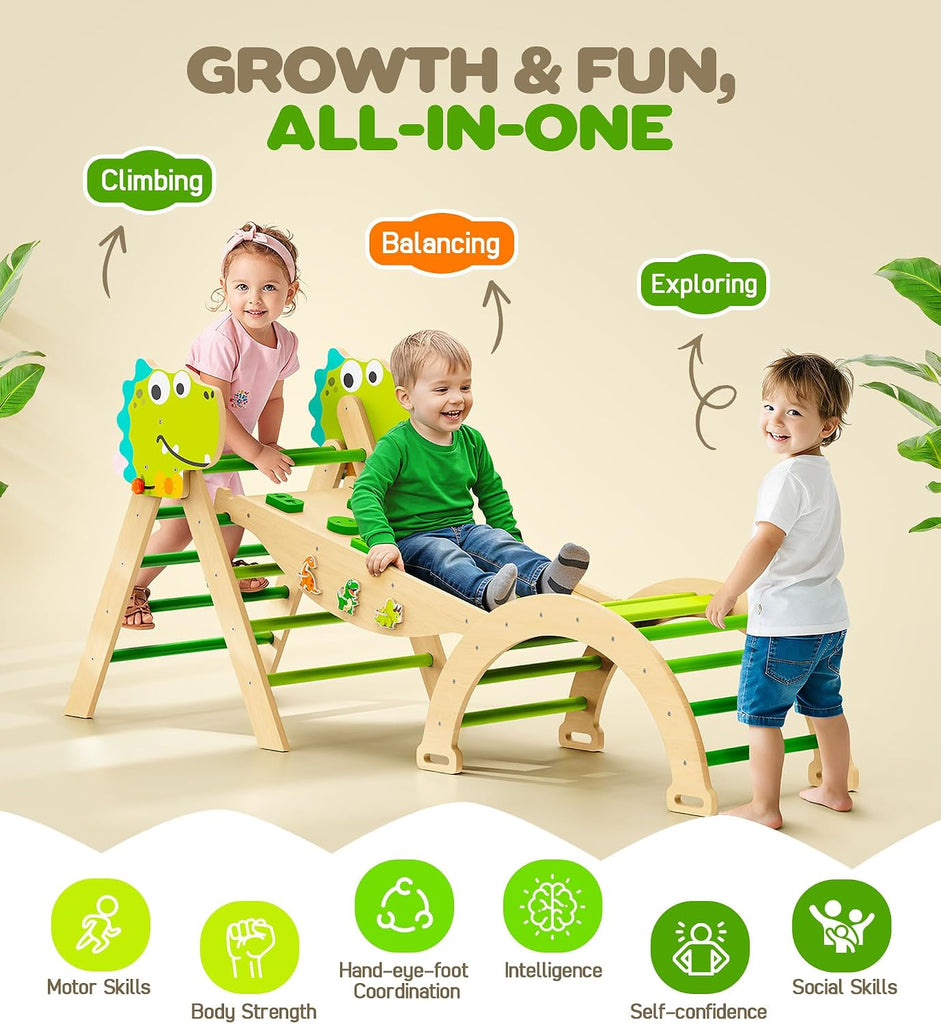 Triangle Set, in-1 Montessori Climbing Toy for Toddlers