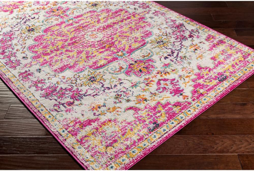 Covenhill Vintage Medallion Area Rug, Pink