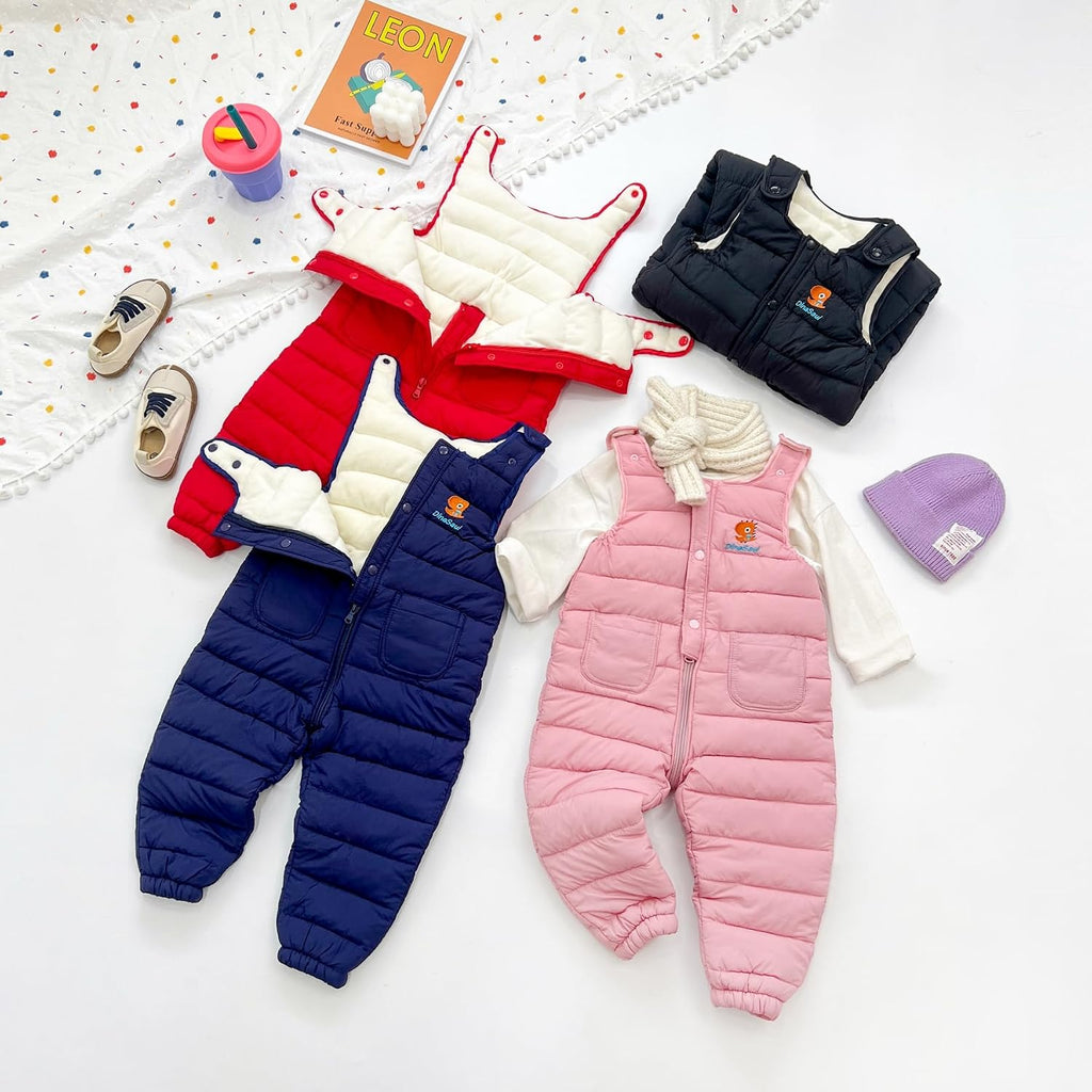 Toddler Fleece Lined Snow Bib Pants for Boys Girls