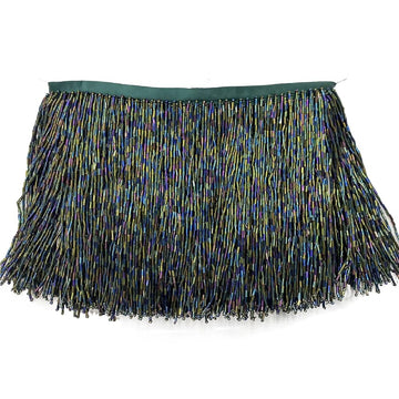 Beaded Fringe Trim, 6 Inch Wide Beads Ribbon Tassel Fringe Trim, Tassels Trim Fringe Fabric for DIY - 1 Meter