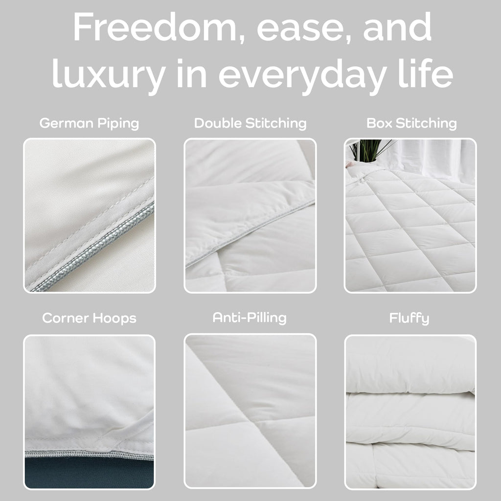 Bamboo Viscose Comforter Queen Size - Down Alternative Duvet Insert