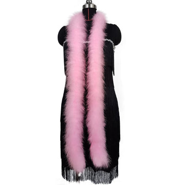 40g Fluffy Marabou Feather Boa for DIY Craft Sewing Trim Home Wedding Party Decoration-Light Pink - 2 Yards
