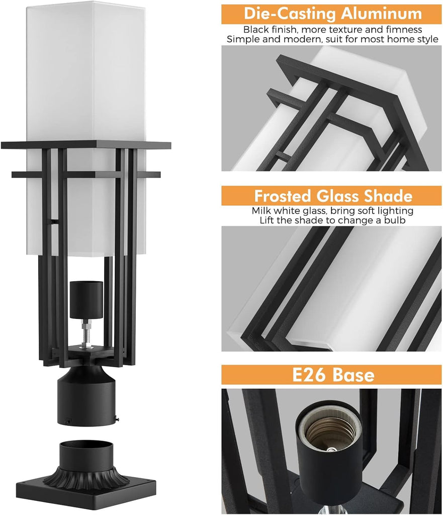 Outdoor Post Light Fixture - Aluminum Lamp Posts Outdoor Lighting