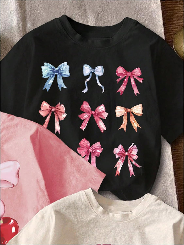 Girl's Graphic Tees Crewneck Summer T Shirt Tops Cute Clothes