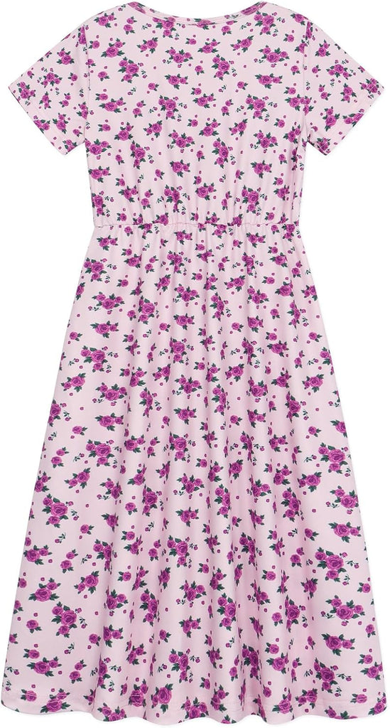 Girls Dresses Casual Maxi Dress Floral Print Dress for Girls