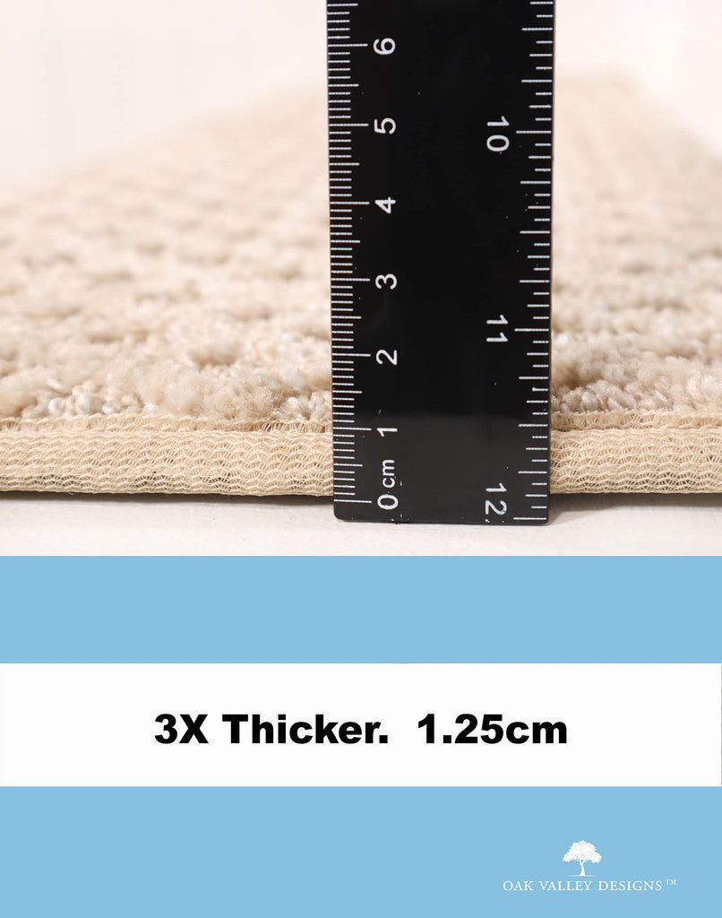 TM Rounded Bullnose Carpet - Anti Slip Indoor Stair Mats for Wooden Stairs, Style: Bayside Charm, Crystal Canyon 27"