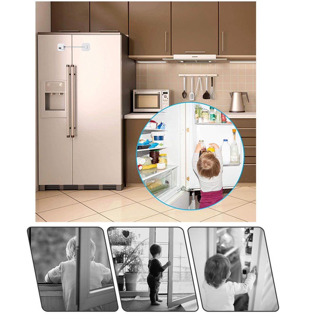 Child Safety Cabinet Locks,Fridge Lock,Closet Locks,Cabinet Lock,Black 2Pcs