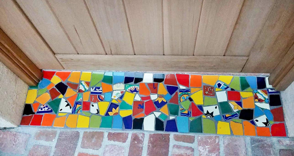 Broken Mosaic of 10 pounds in Mixed Solid Colors Talavera Mexican Handmade Tiles