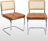 Zesthouse Natural Rattan Dining Chairs Set of 2