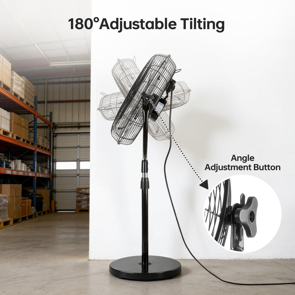 20 Inch Heavy Duty High Velocity Metal Stand Pedestal Fan