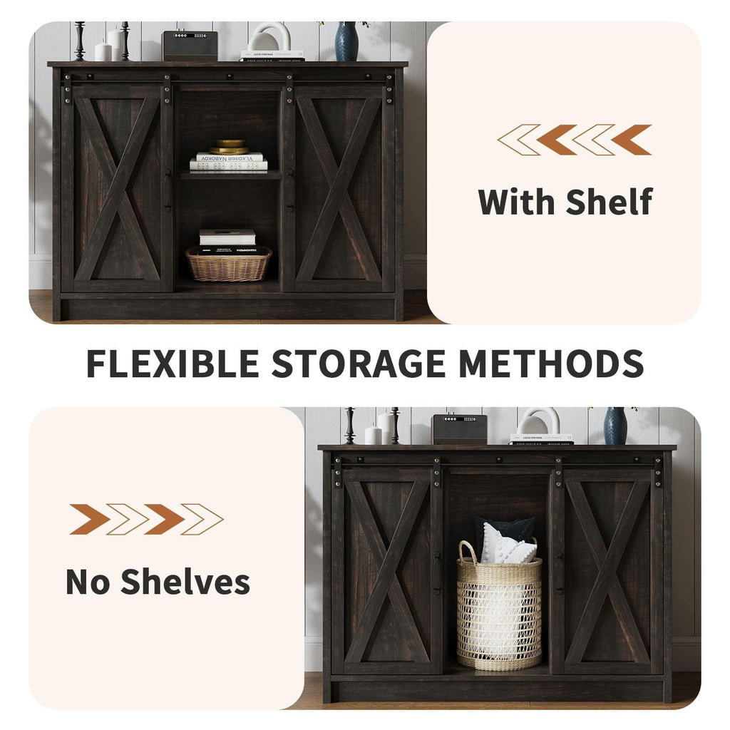 Farmhouse Coffee Bar, 42 Inch Coffee Bar Cabinet, Espresso