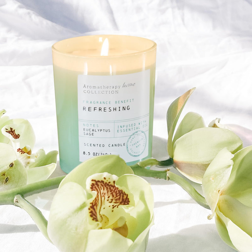 Eucalyptus & Sage Scented Candles - Summer Scented Candles, 8.5oz