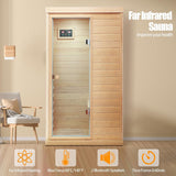 Infrared Sauna, Home Sauna 1 Person, Low EMF Sauna Wood Indoor Far Infrared Sauna