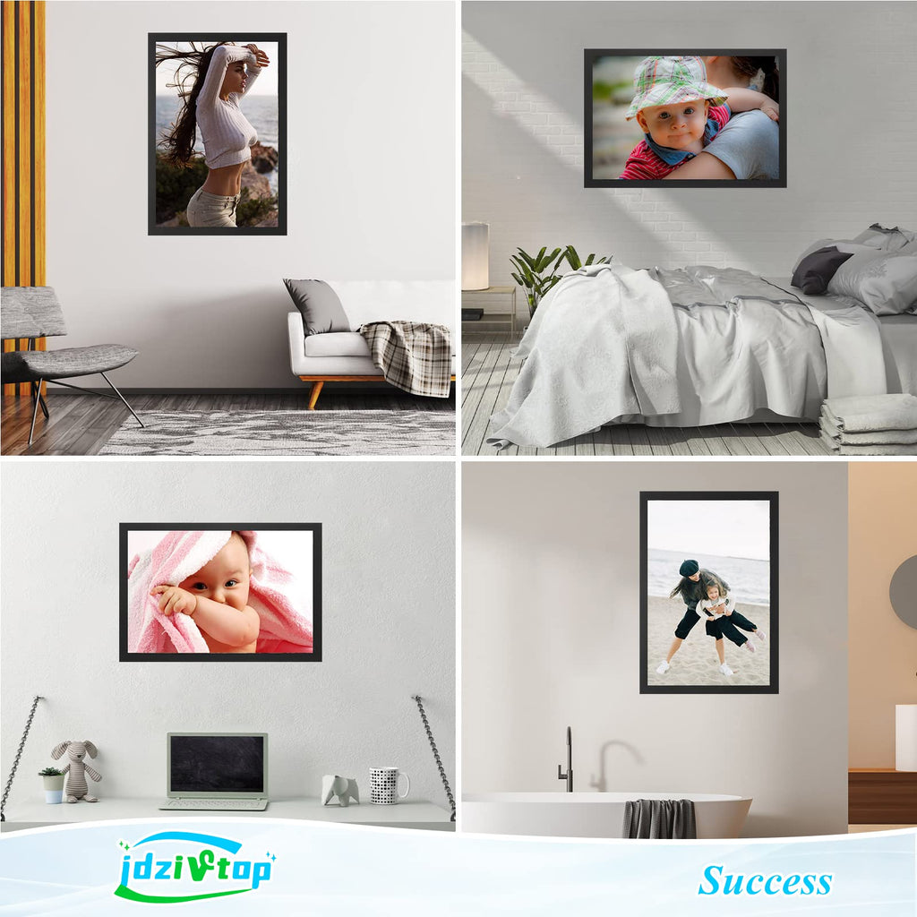 20x30 Frame Black, 30x20 Picture Poster Frame, Horizontal Vertical Hanging, Large 20 by 30 Wall Gallery Family