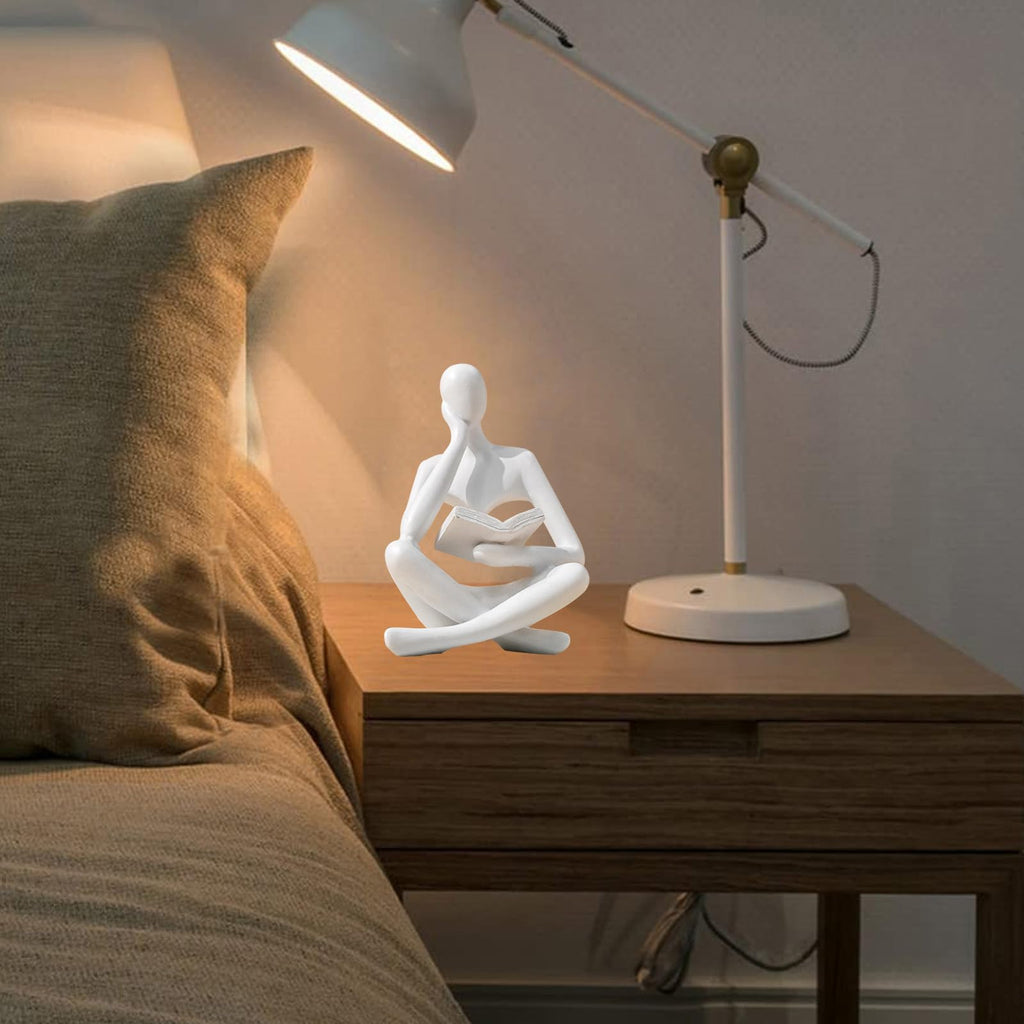 Bookshelf Decor Thinker Statue - Abstract Style Thinker Sculptures Modern Aesthetic Figurine Decoration Statues
