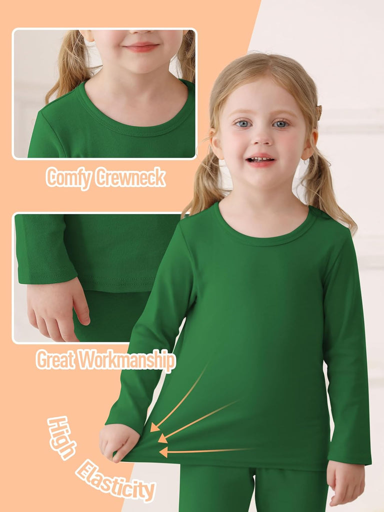 Baby Toddler Boys Girls Cotton Long Sleeve Shirt and Legging Set Kids Ribbed Basic Pant Piece for Daily Life