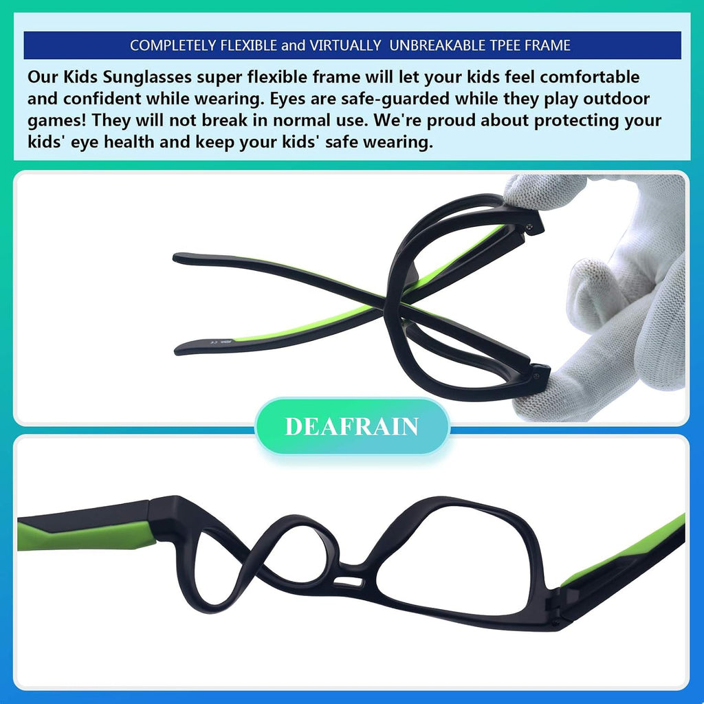 Polarized Kids Sunglasses Boys Girls Youth Sports Glasses