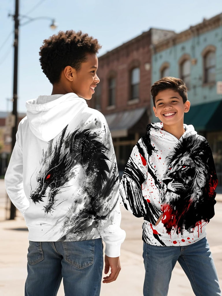 Boys Sweatshirts Graphic Hoodies for Boys Hoodies Cool Teen Boy Gifts Kids Sweatshirts 10 12 Clothes Youth