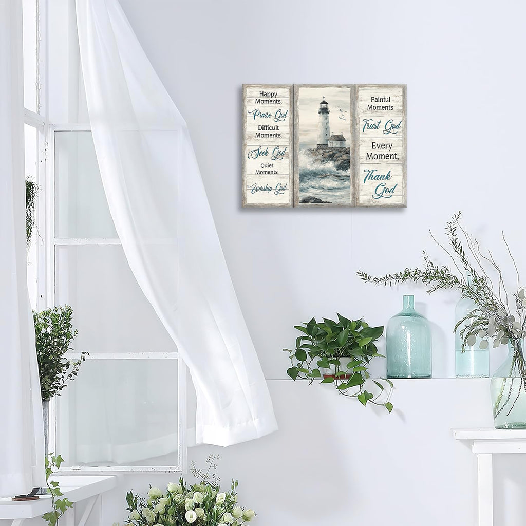 Lighthouse Canvas Wall Art Lighthouses Ocean Pictures Nautical Coastal Painting Lighthouse Prints Modern Artwork