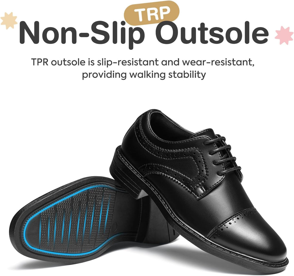 Boys Dress Shoes Classic Oxfords Kids Wedding Church Formal Shoes