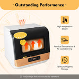 Portable Countertop Dishwasher, 800W Table Top Dishwashers, Three Washing Conditions, Mini Dishwasher for Homes