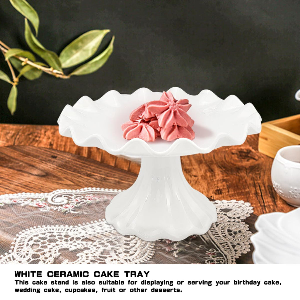 Ceramic Cake Stand, Dessert Pedestal Stand for Birthday Wedding 5.5Inch