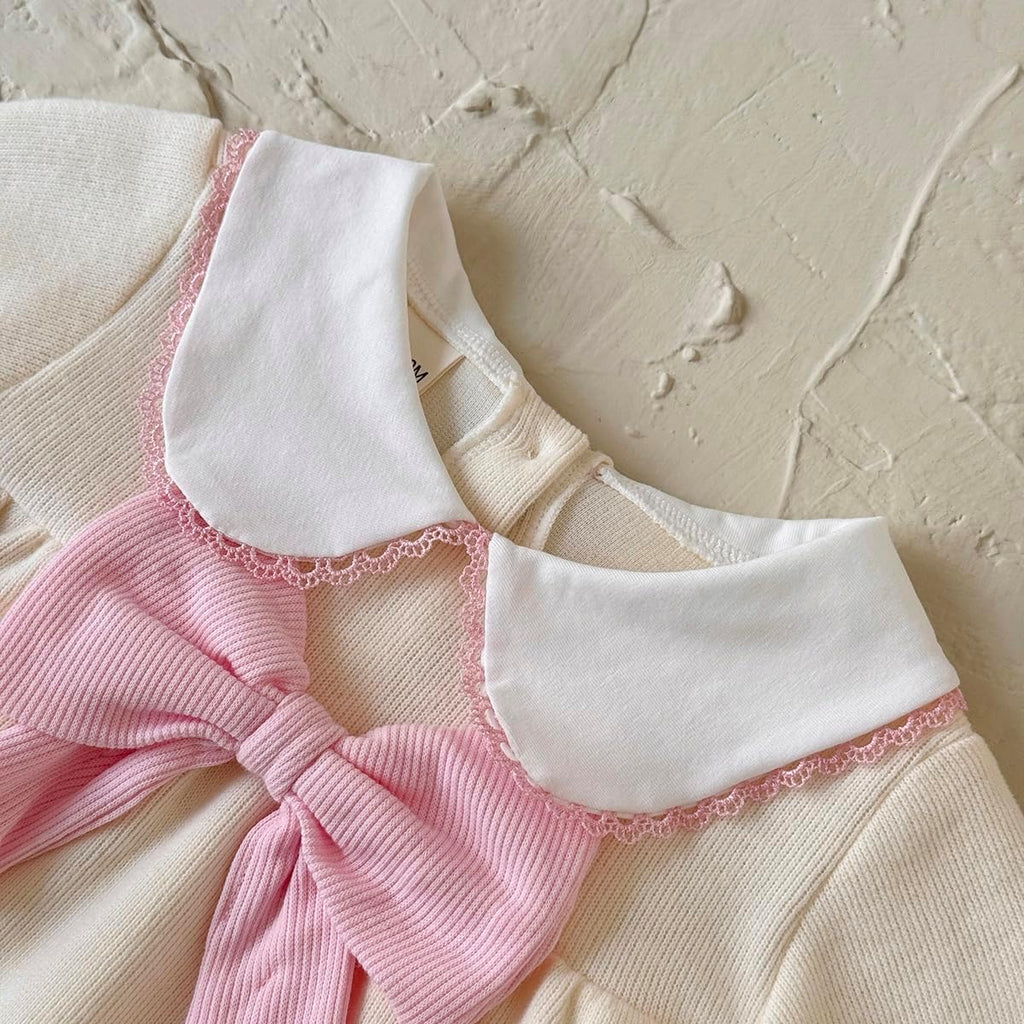 Baby Girl Clothing Set, Peter Pan Collar Bow Top + Pants Toddler Girl Clothes, Piece Outfits for Baby Girls ( - )