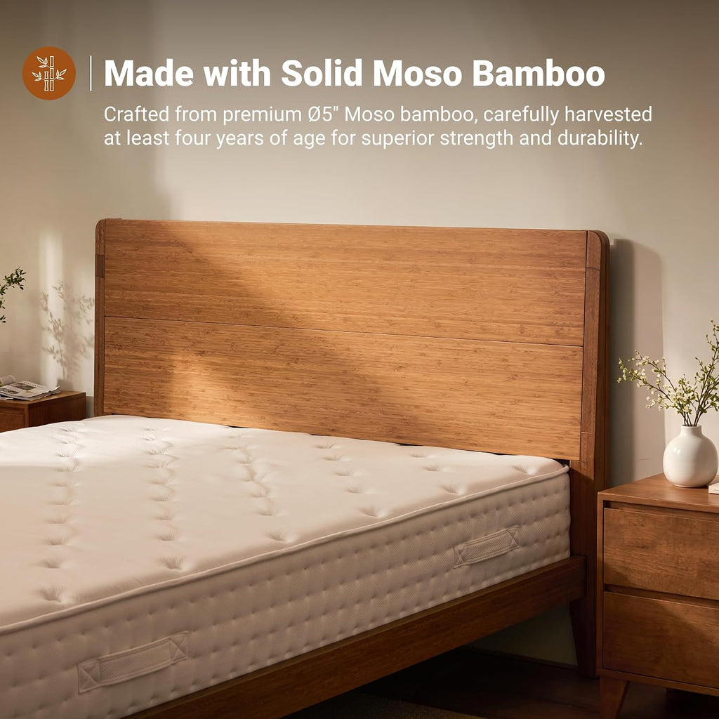 Bamboo Japanese Joinery Bed Frame with Headboard