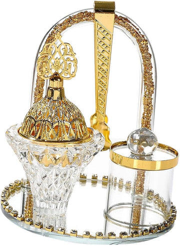 Arabic Incense Burner Home Decor Centerpiece Decorative Luxury Incense Holder Set Tabletop Ornament for Teahouse