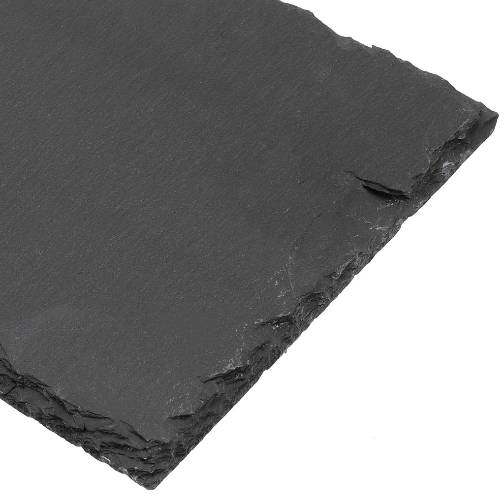 12 Pack 9 x 6 Inch Black Slate Cheese Board, Slate Stone Serving Tray Slate Plates for Food, Sushi, Steak