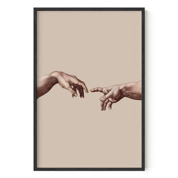 The Creation of Adam Poster - Michelangelo Poster, Light Academia Wall Art, Aesthetic Posters, Hands Touching Art