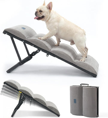 Dog Ramp for Bed Couch Small Large Dogs, Foldable Pet Ramp 12"-20" H